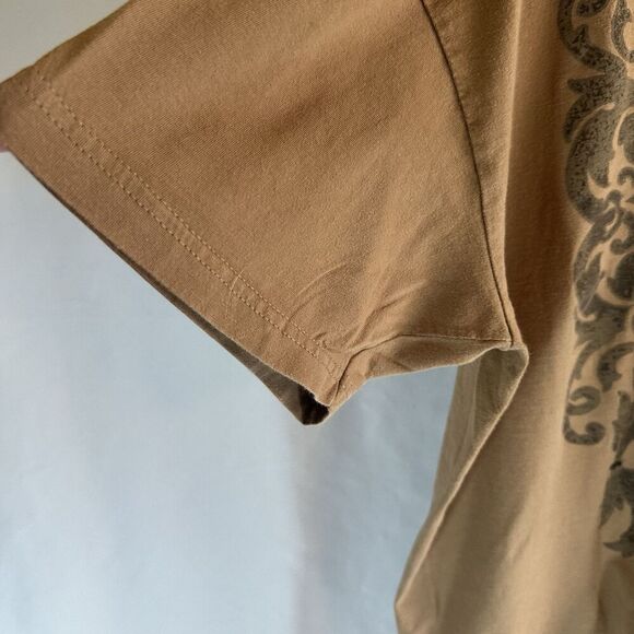 Southern Thread Mens XL Short Sleeve Graphic T Shirt Tan Cotton Summer Comfort - Picture 4 of 8